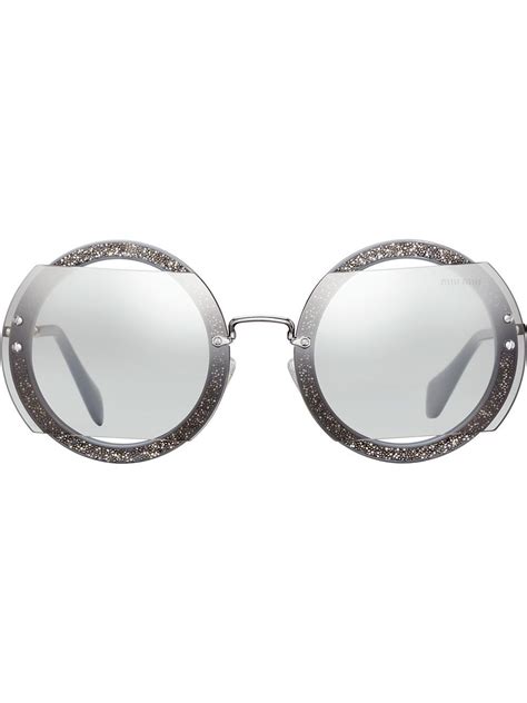 miu miu reveal glitter sunglasses